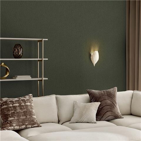 NEXT Linen Look Wallpaper 145637 Deep Green