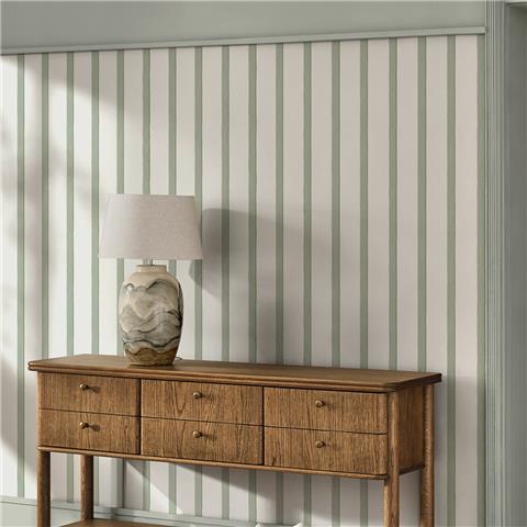NEXT Painted Stripe Wallpaper 145639 Green