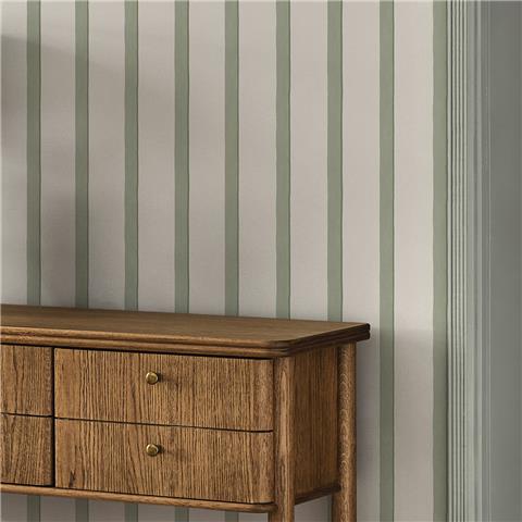NEXT Painted Stripe Wallpaper 145639 Green