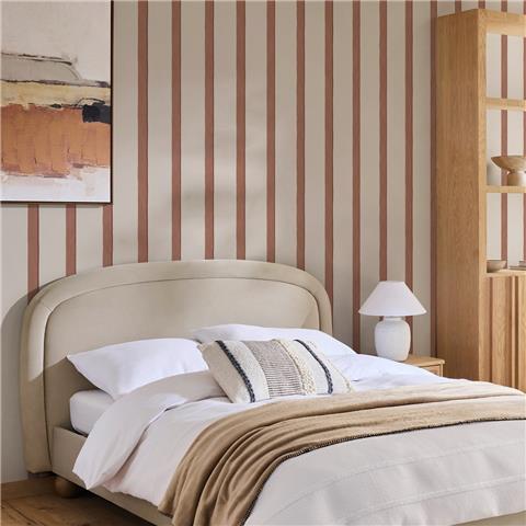 NEXT Painted Stripe Wallpaper 145642 Rust