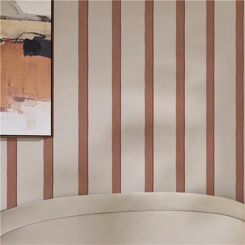 NEXT Painted Stripe Wallpaper 145642 Rust