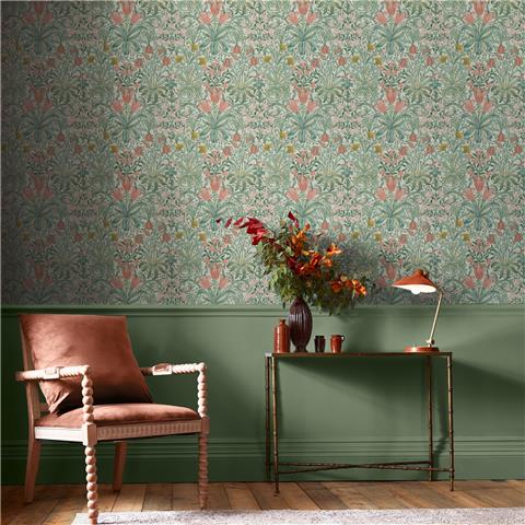 William Morris at Home Wallpaper Woodland Weeds 145675 Spring Green