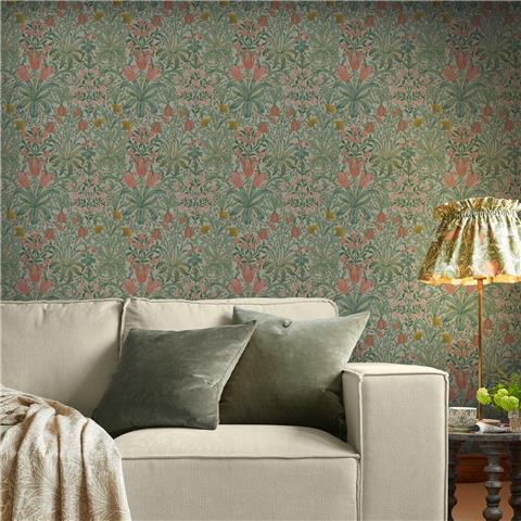 William Morris at Home Wallpaper Woodland Weeds 145675 Spring Green