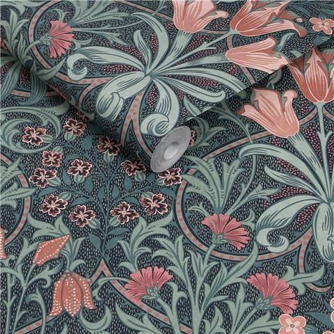 William Morris at Home Wallpaper Woodland Weeds 145678 Midnight