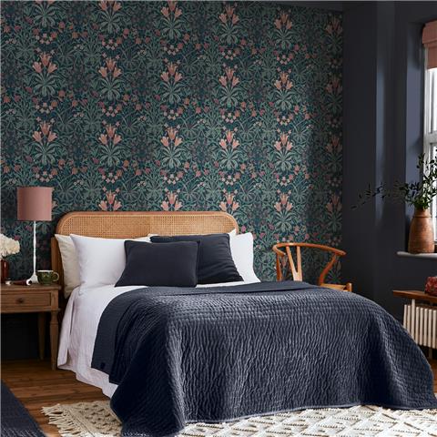 William Morris at Home Wallpaper Woodland Weeds 145678 Midnight