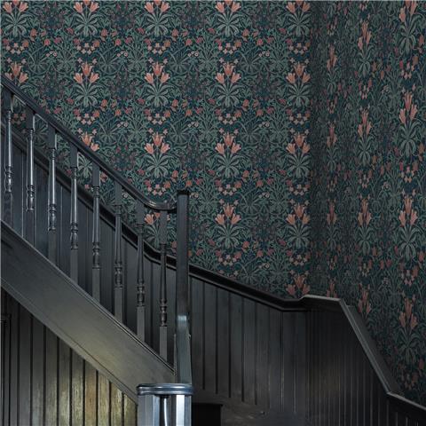 William Morris at Home Wallpaper Woodland Weeds 145678 Midnight