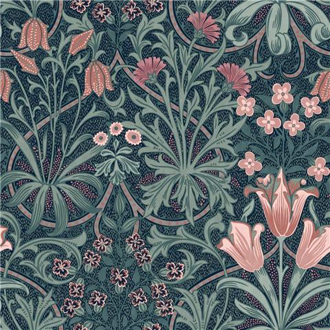 William Morris at Home Wallpaper Woodland Weeds 145678 Midnight