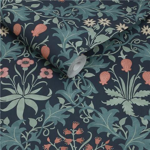 William Morris at Home Wallpaper Celandine 145681 Midnight