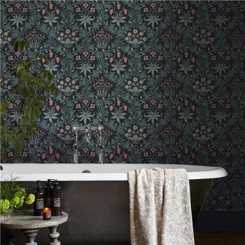 William Morris at Home Wallpaper Celandine 145681 Midnight