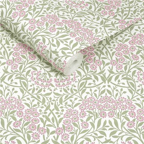 William Morris at Home Wallpaper Michaelmas Daisy 145688 Pink Cedar