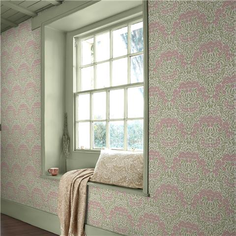 William Morris at Home Wallpaper Michaelmas Daisy 145688 Pink Cedar