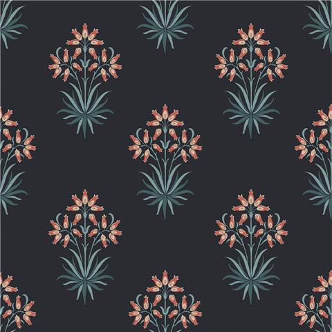 William Morris at Home Wallpaper Hyacinth Flower 145691 Midnight