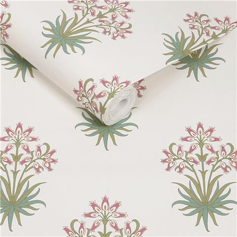 William Morris at Home Wallpaper Hyacinth Flower 145693 Pink Cedar