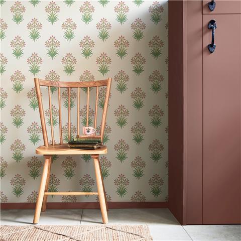 William Morris at Home Wallpaper Hyacinth Flower 145693 Pink Cedar