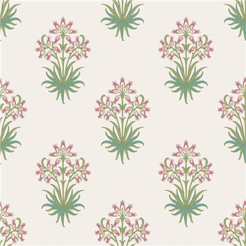 William Morris at Home Wallpaper Hyacinth Flower 145693 Pink Cedar
