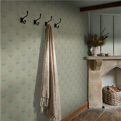 William Morris at Home Wallpaper Hyacinth Flower 145694 Peony + Sage