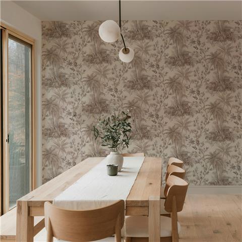 Boutique Sanctuary Wallpaper Bali Palm 145698 Pebble