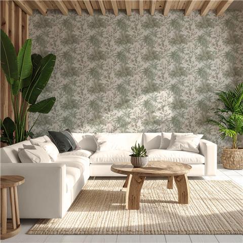 Boutique Sanctuary Wallpaper Bali Palm 145699 Sage/Rose
