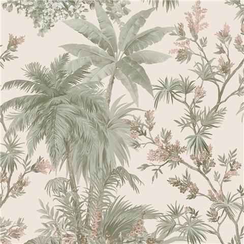 Boutique Sanctuary Wallpaper Bali Palm 145699 Sage/Rose