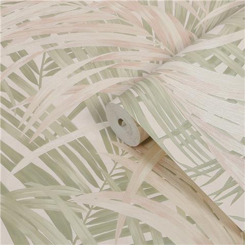Boutique Sanctuary Wallpaper Congo Palm 145704 Sage/Rose