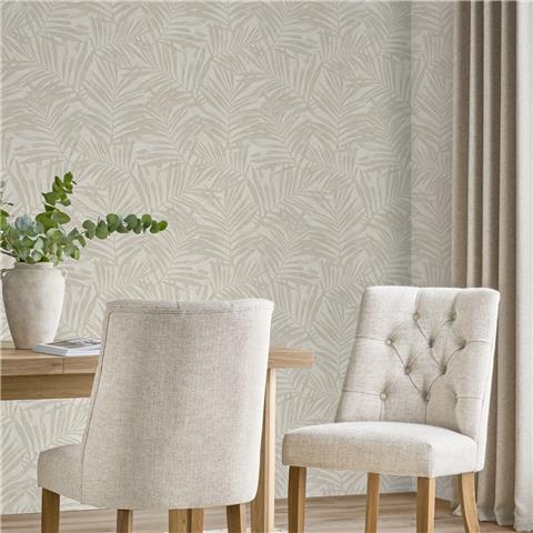 Next Luxe Wallpaper Palmetta 145910 Ivory