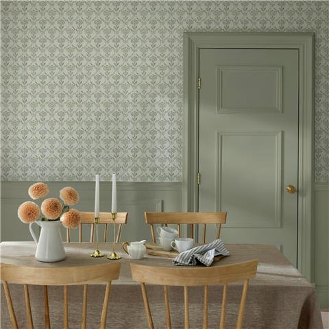 Martha Stewart Wallpaper Chateau Fleur 146793 Basketweave Green