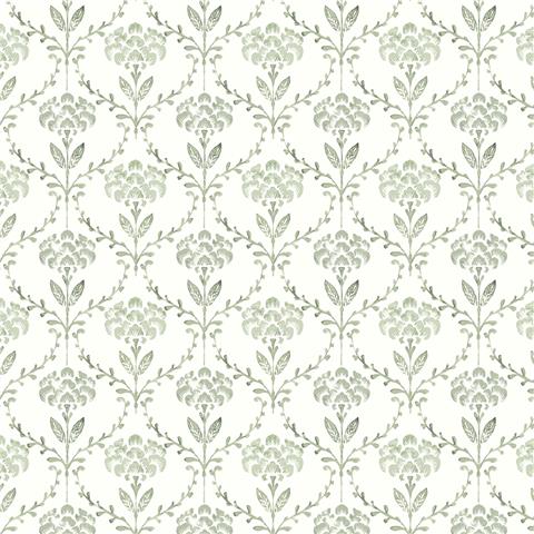 Martha Stewart Wallpaper Chateau Fleur 146793 Basketweave Green