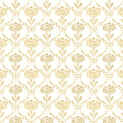 Martha Stewart Wallpaper Chateau Fleur 146795 Ochre