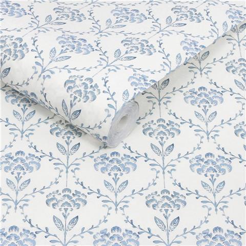 Martha Stewart Wallpaper Chateau Fleur 146796 Porcelain Blue