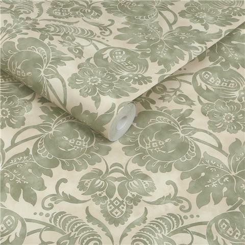 Martha Stewart Wallpaper Florentine Damask 146799 Moss