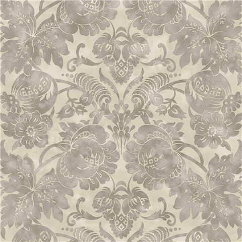 Martha Stewart Wallpaper Florentine Damask 146801 Taupe