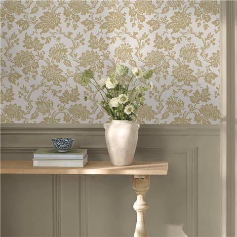 Martha Stewart Wallpaper Jacobean Antique 146803 Antique Gold