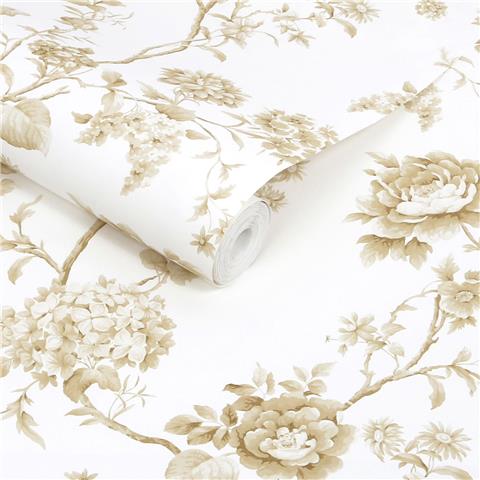 Martha Stewart Wallpaper Floral Vine 146807 Antique Gold
