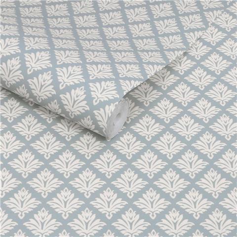 Martha Stewart Wallpaper Artisan Floral 146813 Mineral Blue