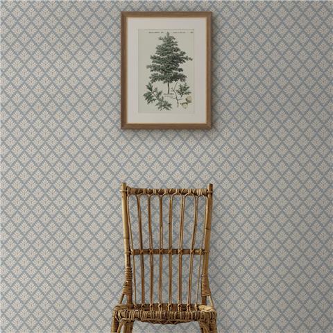 Martha Stewart Wallpaper Artisan Floral 146813 Mineral Blue