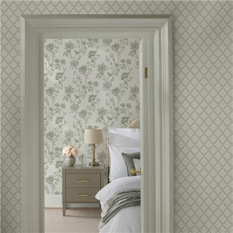 Martha Stewart Wallpaper Artisan Floral 146814 Fennel Seed