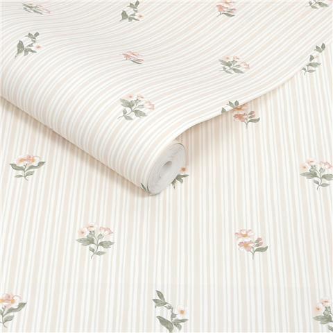 Martha Stewart Wallpaper Garden Stripe 146817 Linen
