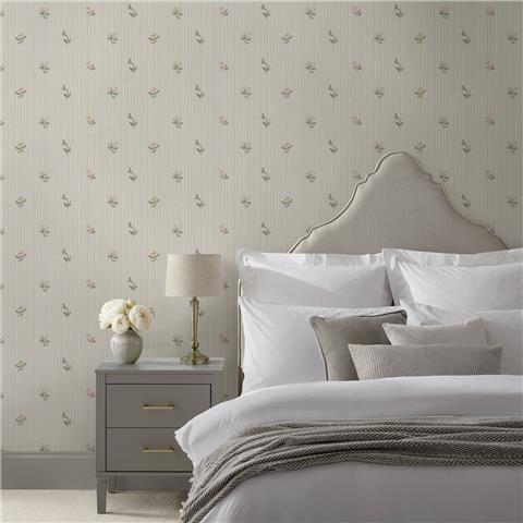 Martha Stewart Wallpaper Garden Stripe 146817 Linen