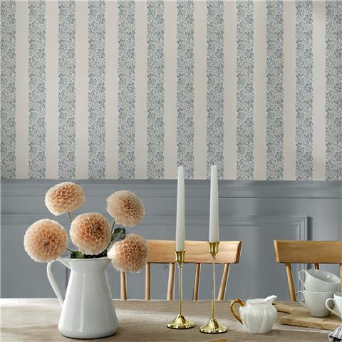 Martha Stewart Wallpaper Heritage Garden Stripe 146818 Tarn