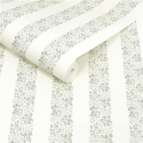 Martha Stewart Wallpaper Heritage Garden Stripe 146819 Moss