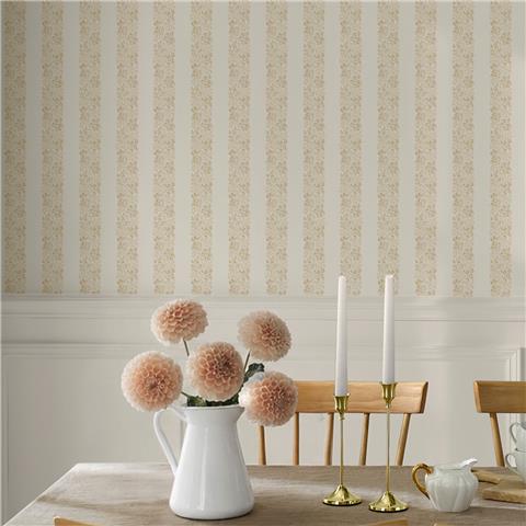 Martha Stewart Wallpaper Heritage Garden Stripe 146820 Antique Gold