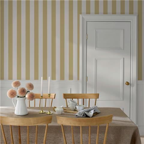 Martha Stewart Wallpaper Classic Stripe 146822 Antique Gold