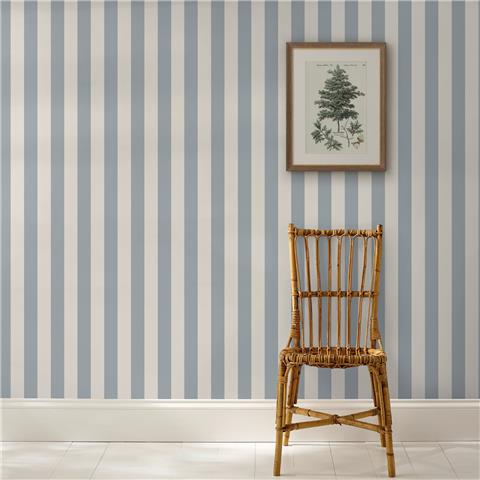 Martha Stewart Wallpaper Classic Stripe 146824 Mineral Blue