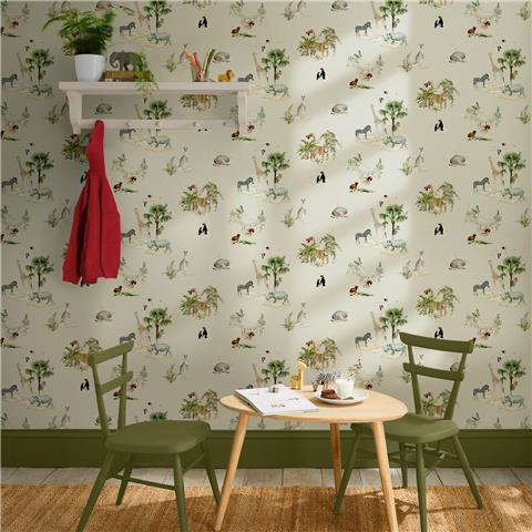Sophie Allport Animals of the World Wallpaper 146828 Hambleton Sage