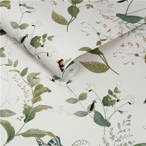 Sophie Allport Wild Floral Wallpaper 146830 Langham White