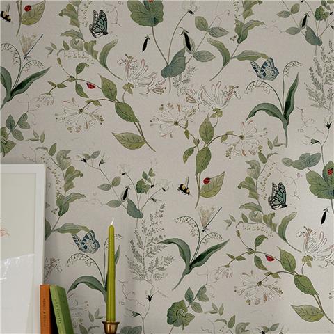 Sophie Allport Wild Floral Wallpaper 146830 Langham White