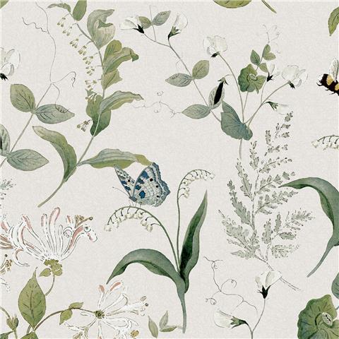Sophie Allport Wild Floral Wallpaper 146830 Langham White