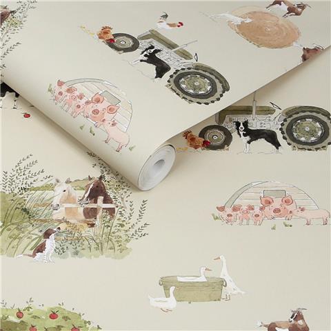 Sophie Allport Farm Friends Wallpaper 146834 Hambleton Sage