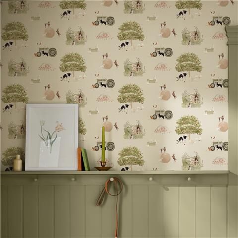 Sophie Allport Farm Friends Wallpaper 146834 Hambleton Sage