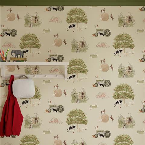 Sophie Allport Farm Friends Wallpaper 146834 Hambleton Sage